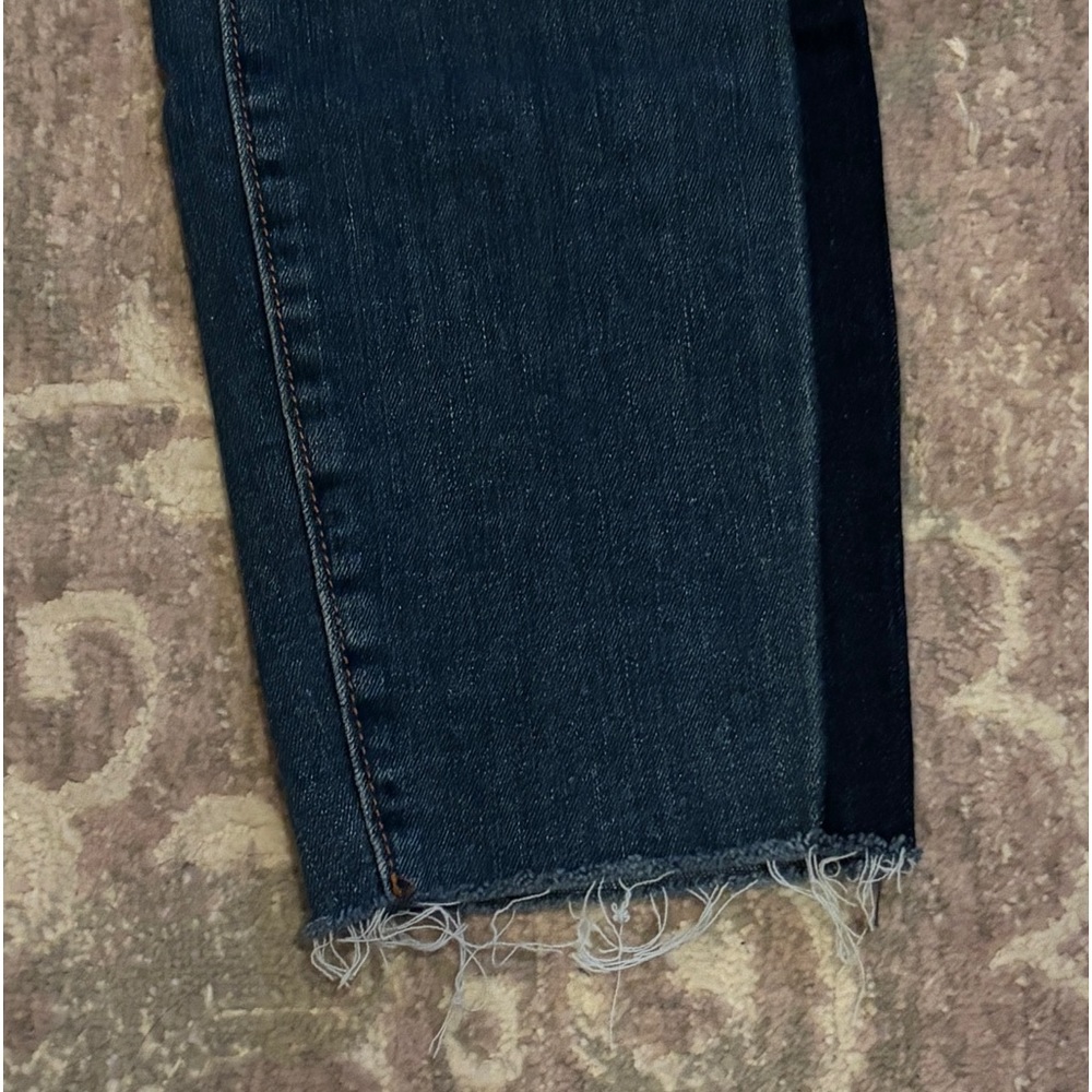 Loft outlet Modern Skinny Tuxedo Side Stripe Raw Edge Hem Sz 8 Jean